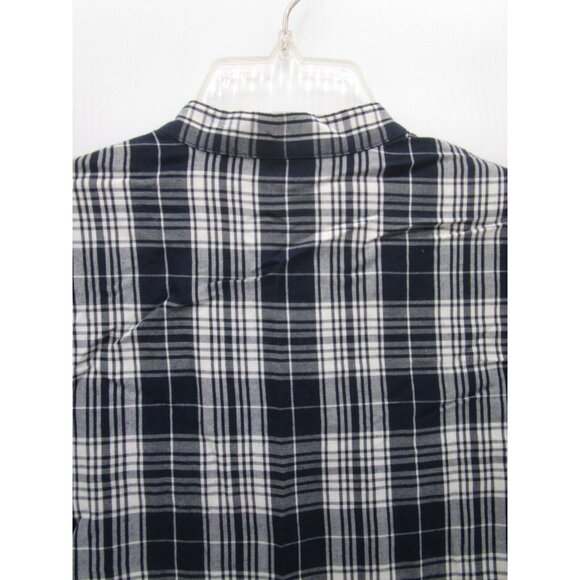 LL Bean Top 4 Wool Blend Signature Tunic Flannel Shirt Band Collar - Picture 8 of 11